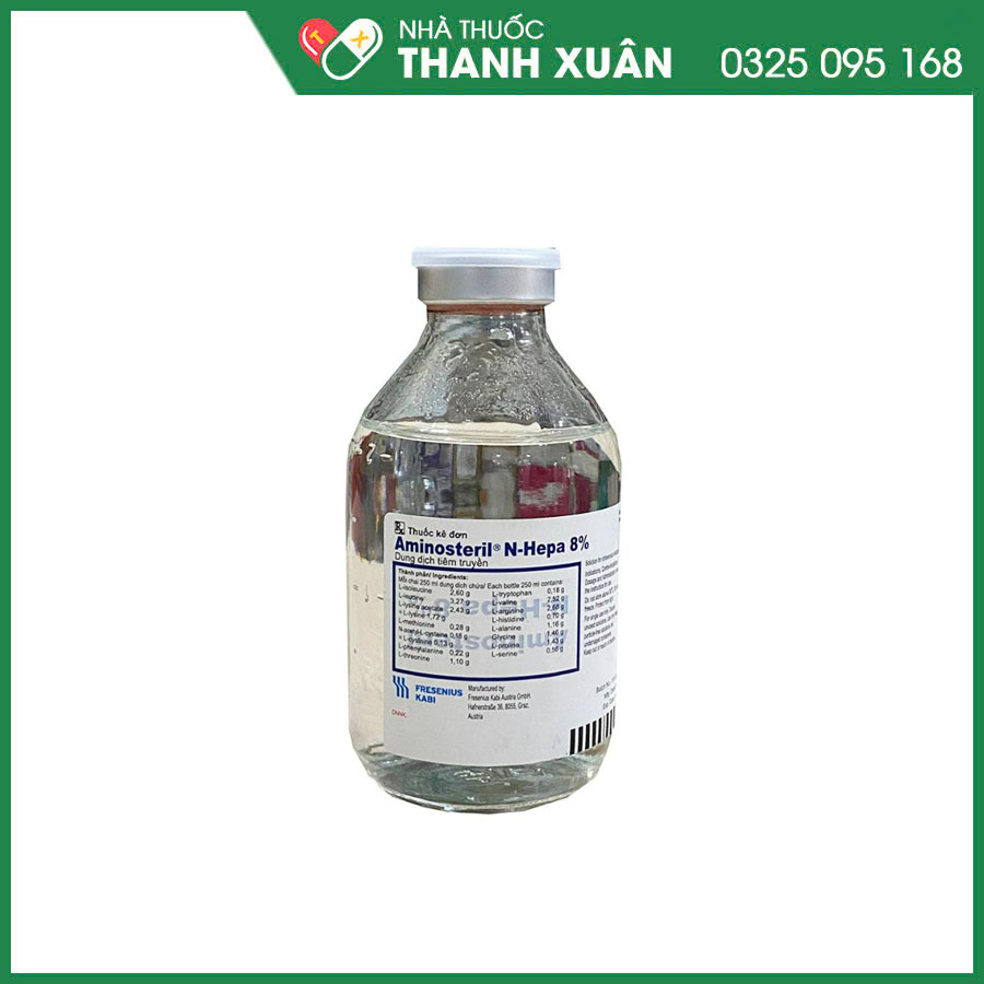 Aminosteril N-Hepa 8% thuốc cung cấp đạm cho bệnh nhân suy gan